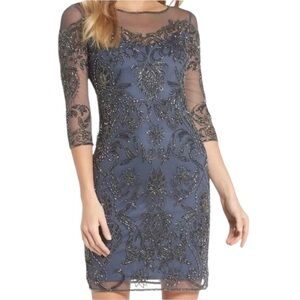 Pisarro Nights Great Gatsby Beaded Evening Cocktail Dress